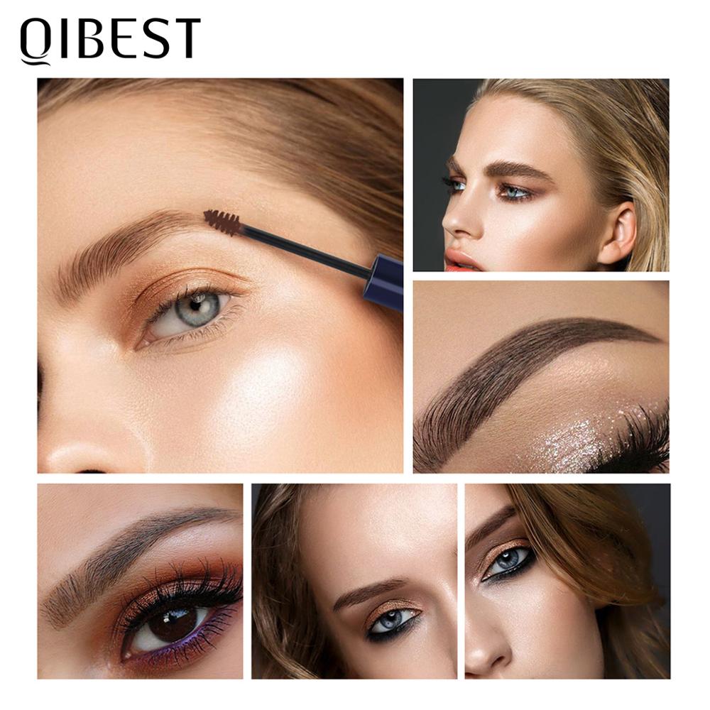 QIBEST Eyebrow Gel Waterproof Natural Eyebrow Cream Eyebrow Pencil Dye Tint Shadow Long Lasting Cosmetic Eyebrow Enhancer Makeup