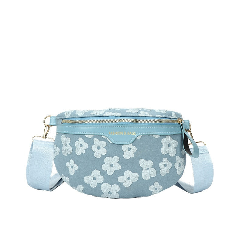 Commuter Fanny Pack Leisure Oxford Waist Bags for Ladies Students Shoulder Crossbody Chest Bags All-match Pouch Bags for Women