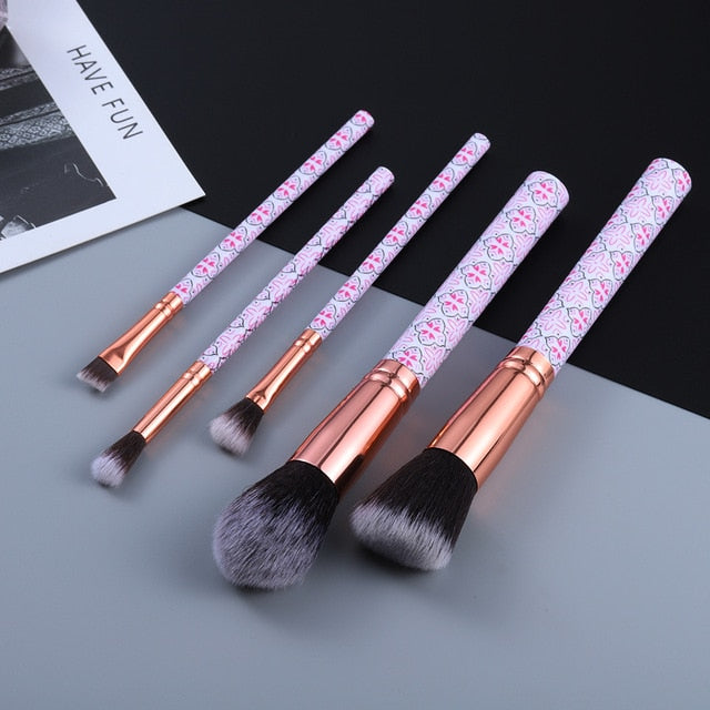 FLD 12/8/5pcs Eye Lip Makeup Brushes Set Eyebrow Comb Eyelash Sponge Eyeshadow Silicone Face Mask Edge Control Brush Cosmetics