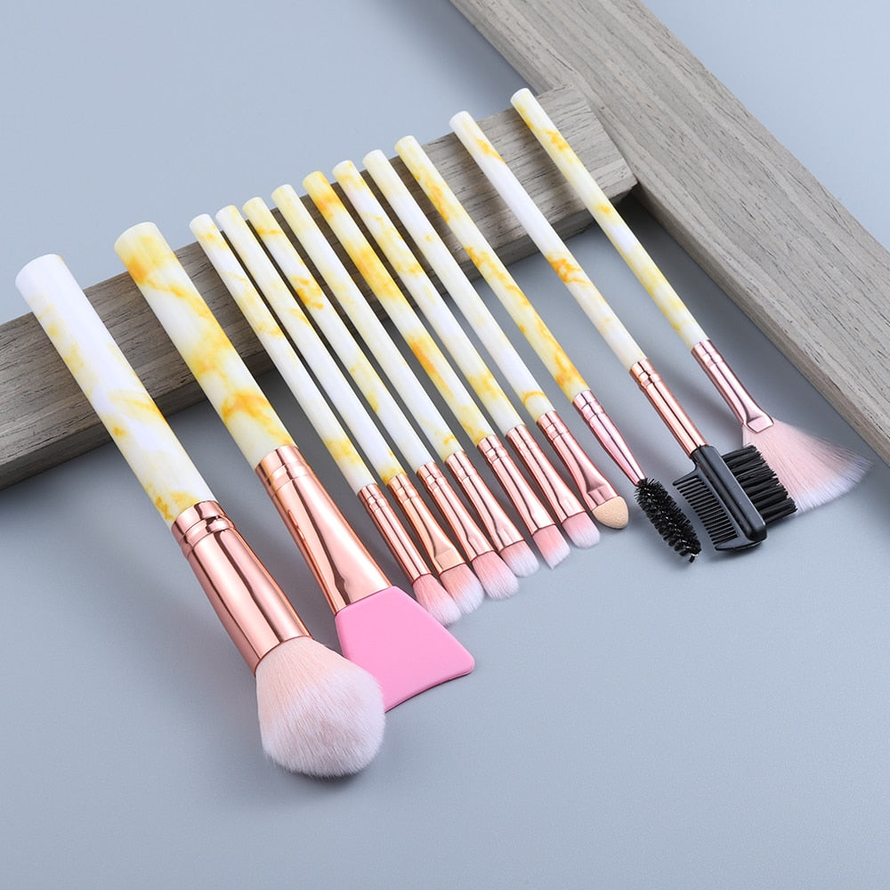 FLD 12/8/5pcs Eye Lip Makeup Brushes Set Eyebrow Comb Eyelash Sponge Eyeshadow Silicone Face Mask Edge Control Brush Cosmetics