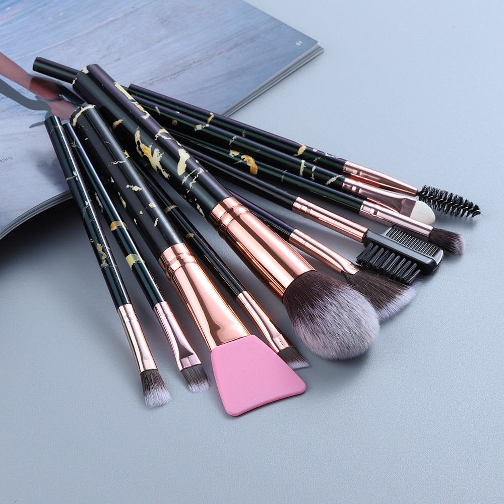 FLD 12/8/5pcs Eye Lip Makeup Brushes Set Eyebrow Comb Eyelash Sponge Eyeshadow Silicone Face Mask Edge Control Brush Cosmetics