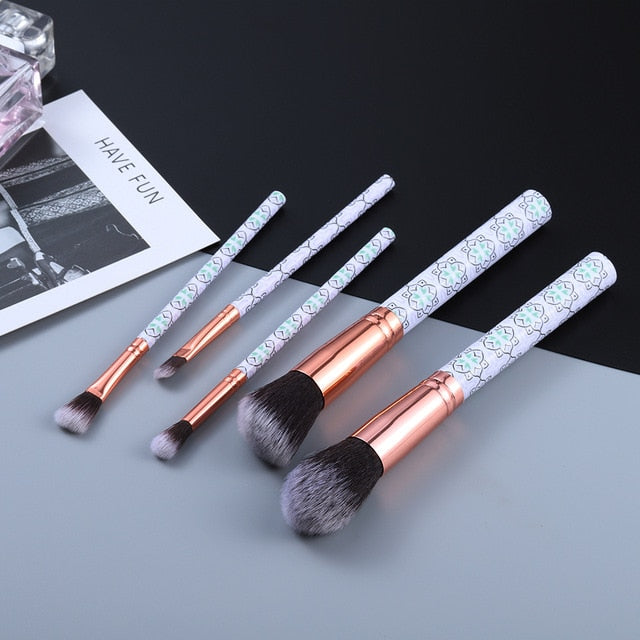 FLD 12/8/5pcs Eye Lip Makeup Brushes Set Eyebrow Comb Eyelash Sponge Eyeshadow Silicone Face Mask Edge Control Brush Cosmetics