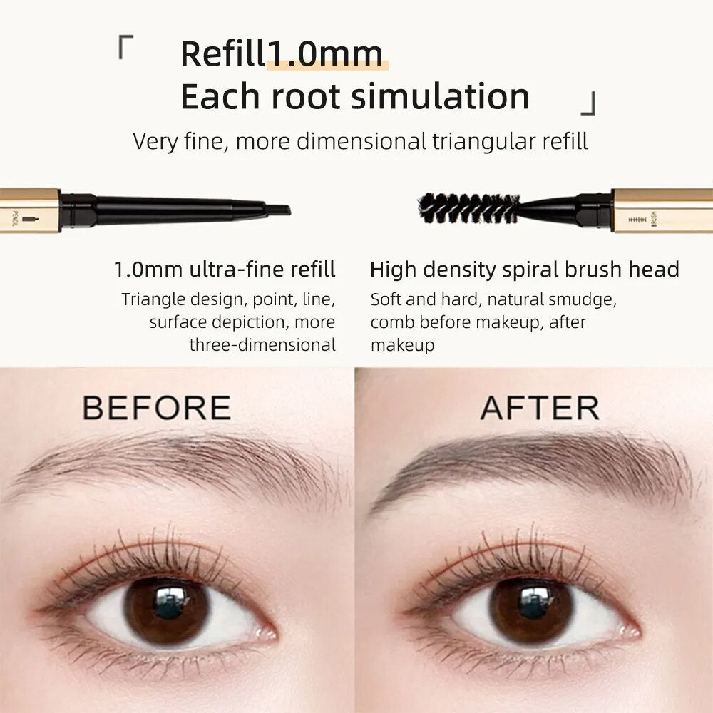 5 Colors EyeBrow Pen Make-up for Women Double Head Eyebrow Pencil Long Lasting Waterproof Mascara Enhance Cosmetics Beauty Women