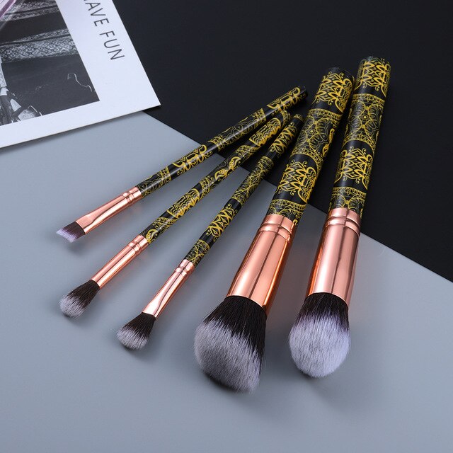 FLD 12/8/5pcs Eye Lip Makeup Brushes Set Eyebrow Comb Eyelash Sponge Eyeshadow Silicone Face Mask Edge Control Brush Cosmetics