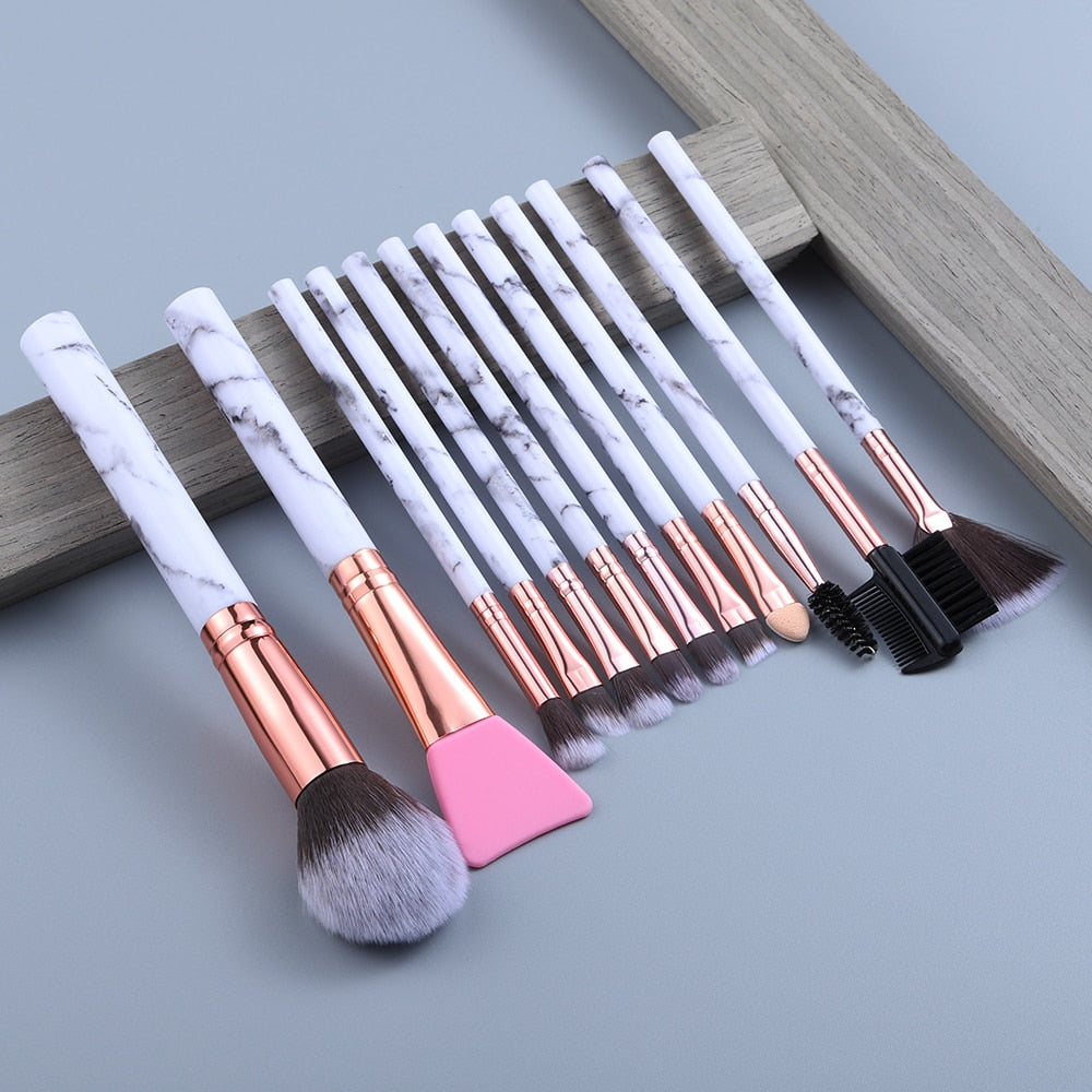 FLD 12/8/5pcs Eye Lip Makeup Brushes Set Eyebrow Comb Eyelash Sponge Eyeshadow Silicone Face Mask Edge Control Brush Cosmetics