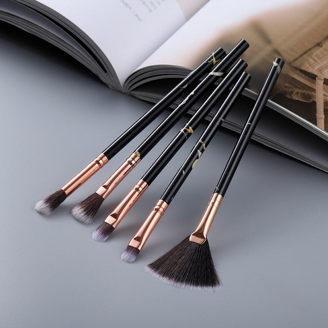 FLD 12/8/5pcs Eye Lip Makeup Brushes Set Eyebrow Comb Eyelash Sponge Eyeshadow Silicone Face Mask Edge Control Brush Cosmetics