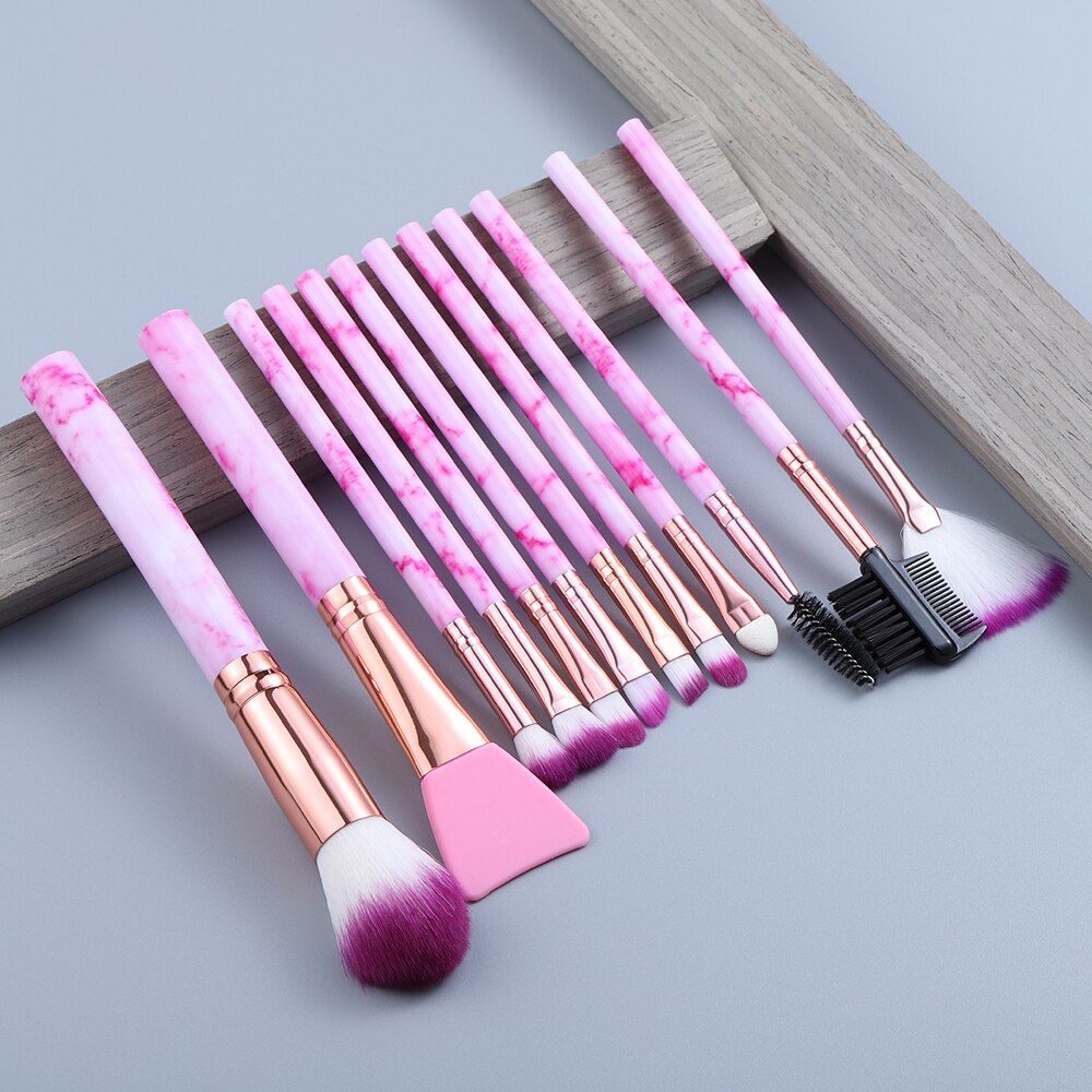 FLD 12/8/5pcs Eye Lip Makeup Brushes Set Eyebrow Comb Eyelash Sponge Eyeshadow Silicone Face Mask Edge Control Brush Cosmetics