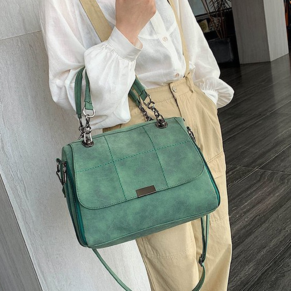 Casual Shoulder Handbags High Quality Soft Scrub Leather Crossbody Bags for Women Luxury Handbags Women Bags Designer Sac A Main