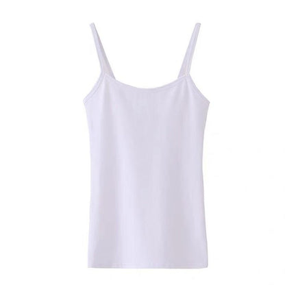 One-Piece Seamless Crop Top Women Underwear Wire-Free U-Shaped Camisole Wide Straps Striped Solid Bralette Lingerie Tube Tops